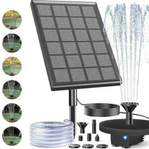 SOLAR TEICHPUMPE SOLARPUMEN TEICH SOLARTEICHPUMPE MIT AKKU SPRINGBRUNNEN SOLAR
