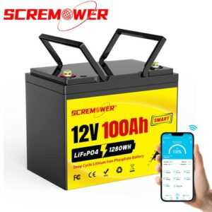 12V 100Ah LiFePO4 Lithium Batterie Akku BMS Solarbatterie Solar Boot Mini-Größe