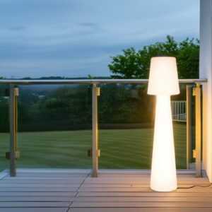 LED Outdoor Stehlampe Terrassenlampen Außenleuchten stehend für draußen Weiß