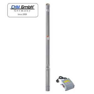 Tiefbrunnenpumpe Edelstahl 2 Zoll 370 Watt 1100 L/h 4,5 Bar Brunnenpumpe