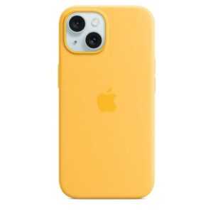 Silikon-Case MagSafe für das Apple iPhone 15 - Sunshine