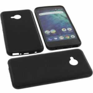 Tasche für HTC U11 Life Handytasche Schutz Hülle TPU Gummi Case Schwarz