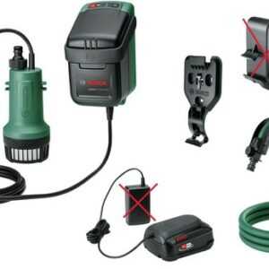 Bosch GardenPump 18V-2000 Tauchpumpe mit 18 V Akku und Ladegerät | Für offene Re