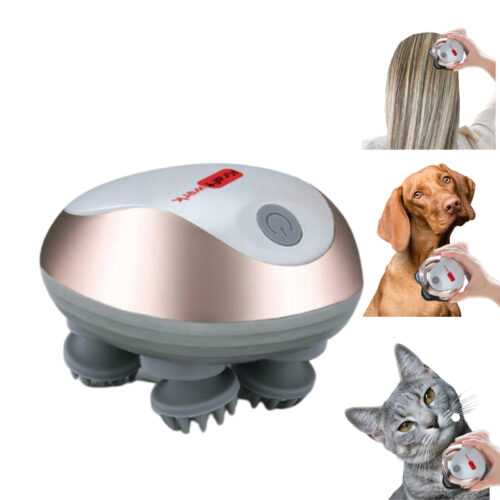 Massagegerät für Kopf Nacken Massage Kopfmassager für Menschen Katzen Hunde mini