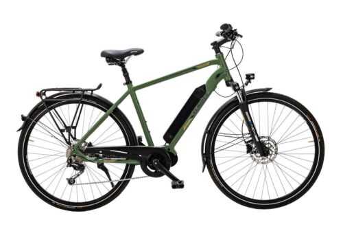 28 Zoll Elektro Fahrrad E Bike Shimano Deore Pedelec Mittelmotor 504 Wh oliv