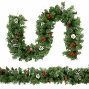 1.8-2.7m Weihnachtsgirlande Tannengirlande Innen Außen Weihnachtsdeko Girlande