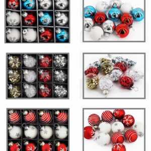 24 Weihnachtskugeln Mini Christbaumkugeln Glas Christbaumschmuck Weihnachtsdeko