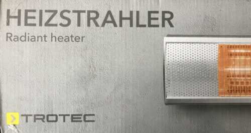 Trotec IR 3050 3kW Infrarot-Heizstrahler Terrasse Elektrisch IP65 Außenbereich