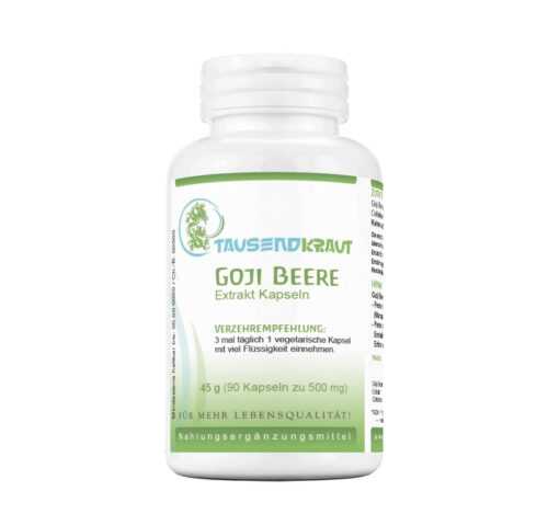 Premium Goji Beeren Extrakt 90 Kapseln 500 mg - Glücksbeere aus Tibet