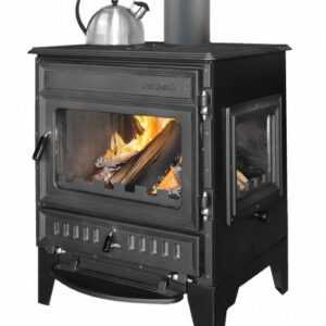 EEK A Kaminofen mit Herdplatte+Seitenscheiben Modell S106-3D mit 15,21kW