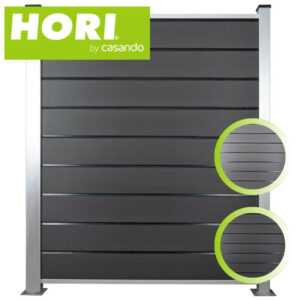 HORI Design WPC Sichtschutzzaun Stecksystem Zaun Garten Gartenzaun