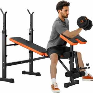 Multifunktion Hantelbank Klappbar Schrägbank Trainingsbank Flachbank bis 270 KG