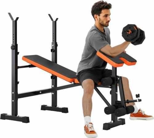 Multifunktion Hantelbank Klappbar Schrägbank Trainingsbank Flachbank bis 270 KG