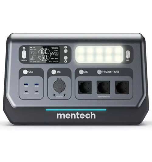 PowerStation Balkonkraftwerk Solar Speicher 2,2 KW MENTECH BP2200 Akku TOP