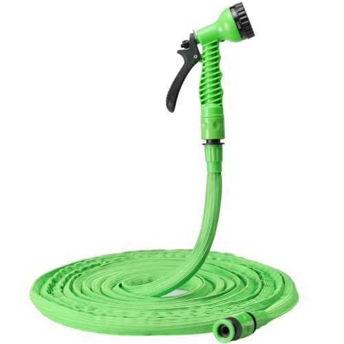 Flexibler Gartenschlauch 7,5-15m - mit 7 Funktionen Brause - Schlauch