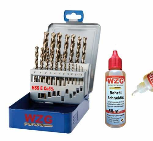 Bohrer Spiralbohrer Set Edelstahlbohrer Karosseriebohrer 19 HSS E Co5 V2A WZG Öl