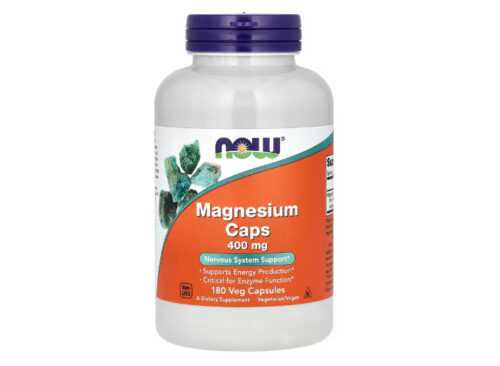 NOW Foods, Magnesium Caps, Magnesium-Kapseln, 400 mg, 180 vegetarische Kapseln