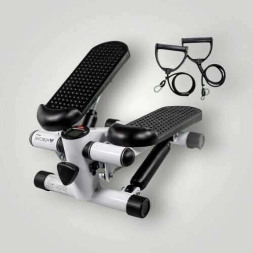 Mobiclinic Fitness Stepper 2 in 1 Widerstandsseile LCD Display 120 kg Belastung