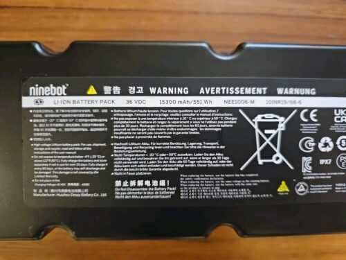 Original Segway Ninebot MAX Akku G2 G30D G30DII G30LD 36V 15300mAh 551Wh Wie Neu