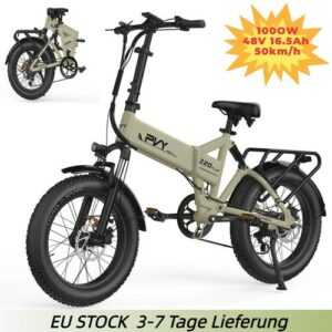 NEW PVY Z20Plus 20Zoll Dicke Reifen Elektrofahrrad 100OW16.5Ah 50km/h E-CityBike