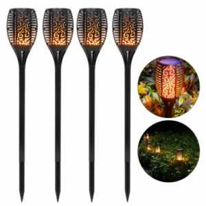 Solarleuchten 96LED Solar Fackel Gartenfackeln mit Flammeneffekt Solarlampen