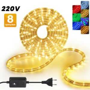 230V LED Lichtschlauch Lichterschlauch Streifen Lichterkette Wasserdicht Außen