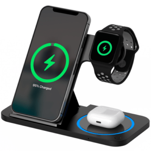 Strex 3-in-1 Wireless Charger - Ladestation - 15 W Schnellladegerät - faltbar -
