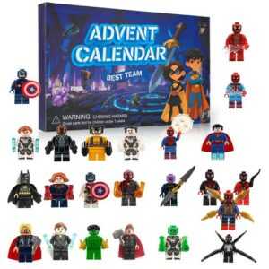 2024 Weihnachten Adventskalender Marvel Super Heroes Bausteine Figuren Spielzeug