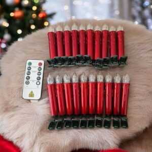 20x LED Christbaumkerzen Lichterketten Weihnachtsbaum Weihnachtskerzen Kerze