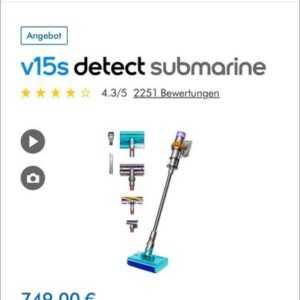 Dyson V15s Detect Submarine Nass- und Trockensauger