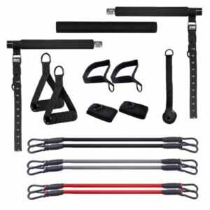 GORILLA SPORTS® Pilates Bar Set Widerstandsbänder Fitness Stange Verstellbar