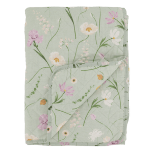 Chic Antique: Quilt / Decke aus Baumwolle mit Blumen, 180 x 130 cm