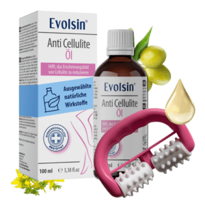 Anti Cellulite Öl mit Massageroller - reduziert Cellulite / Orangenhaut - Körper