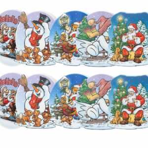 Laro Premium Geschenktaschen Geschenktüten Weihnachten 10/20/40/100stk Oval