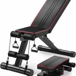 Hantelbank Klappba Verstellbar Training Sport Schrägbank Bankdrücken Fitnessbank