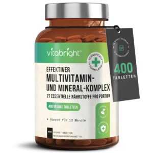 Multivitamin Tabletten Hochdosiert 400 Tagedosis Vitamine Mineralien &