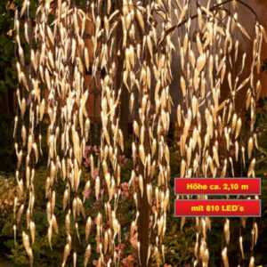 Gartendeko Lichterbaum 810 LED 2,10m ww warmweiß Trauerweide außen  Outdoor Baum