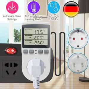 DIGITAL LED TEMPERATURREGLER Thermostat control Temperatur Fühler Regler 230V DE