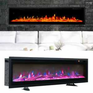 Fernbedienung LED Wandkamin Elektrokamin Flammeneffekt 50,60 " Wandkamin Kamin