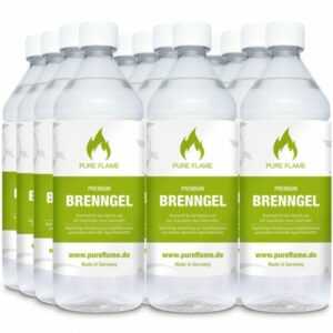Brenngel 12x1 Liter für Gel Kamine & Gel Feuerstellen in handlichen 1L Flaschen