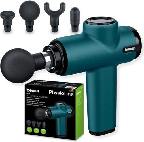 Beurer MG 99 Massagepistole handliche Massage Gun mit 4 Aufsätzen kraftvolle Tri