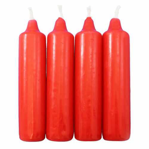 5er Pack Adventskerzen rot ca. 23 x 105 mm (5 x 4 Stück) Weihnachtskerzen Kerzen