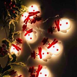LED-Schnur-Licht-Schneemann-Kugel-Batterie-Augenschutz-Lampe für Weihnachtsbaum-