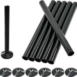 Schwarze Heizkörperrohrabdeckungen und -manschetten, 6 Stück 200 mm x 15 mm Rohr
