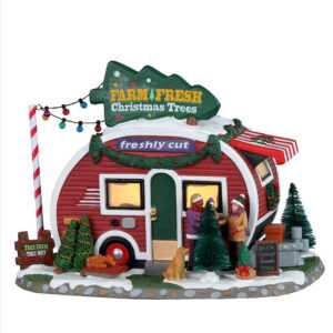 Lemax Weihnachtsdorf Bauernhof frische Weihnachtsbäume #25928 Tisch Akzent Leuchten