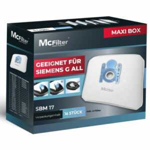 16 Staubsaugerbeutel geeignet für SIEMENS VSZ324XXL compact class XXL 2400W