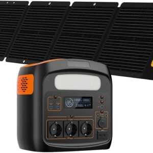 Solargenerator mit 100W Solarpanel 1102.5Wh LiFePO4 Tragbare Powerstation 1200W