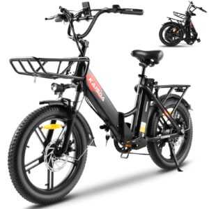 E-Faltrad 20 Zoll Klapprad 36V 20.8Ah Dual Akku City Mountain E-Bike Schwarz Neu