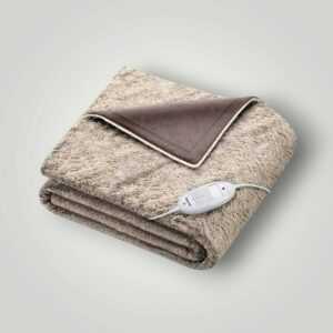 Beurer HD75 Heizdecke Felloptik Beige Braun 180x130cm Waschbar