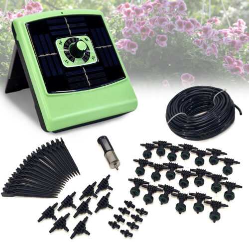 Solar Bewässerungssystem Pflanzenbewässerung System für Topfpflanzen Timer Akku